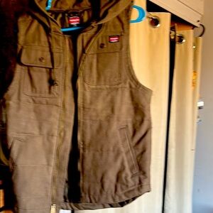 Men's Brown Hooded Vest